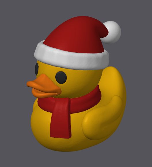 Canard en Bonnet de Père Noël