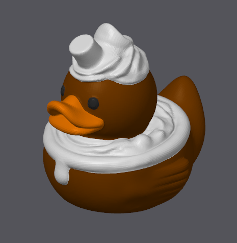 Canard au chocolat chaud