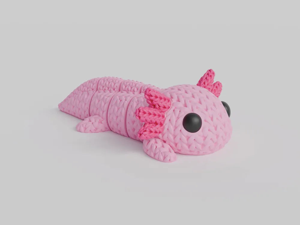 Knitted Jointed Axolotl