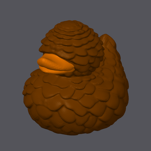 Canard en pomme de pin