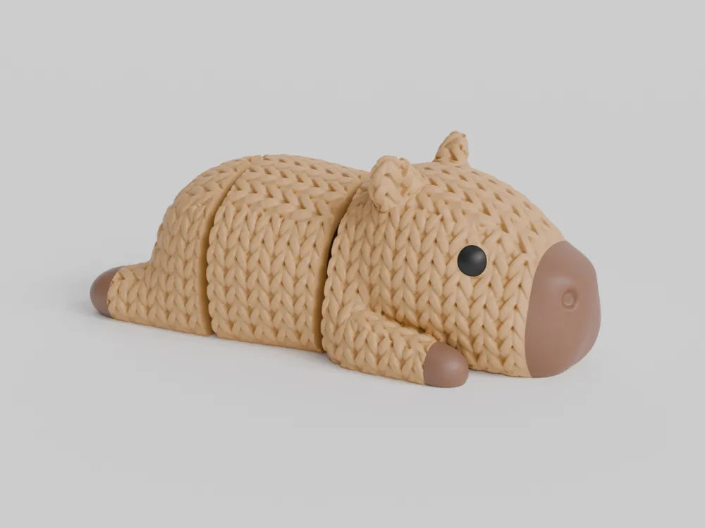 Knitted Jointed Capybara