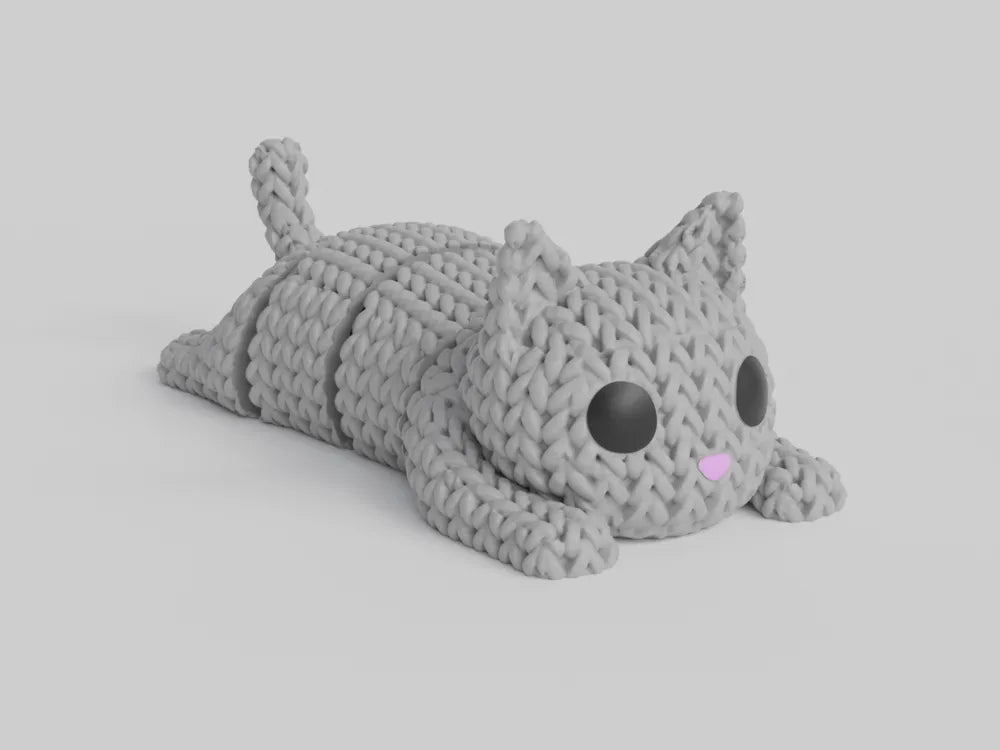 Knitted Articulated Cat