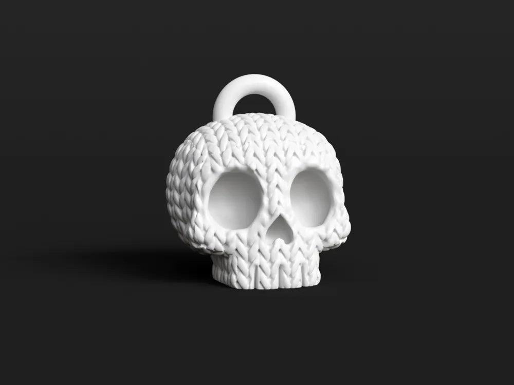 Knitted Halloween Skull