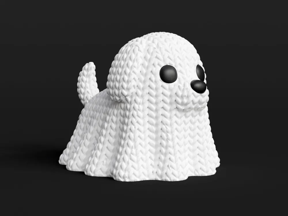 Knitted Halloween Dog Ghost