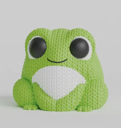 Knitted frog