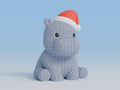 Knitted Christmas Hippopotamus
