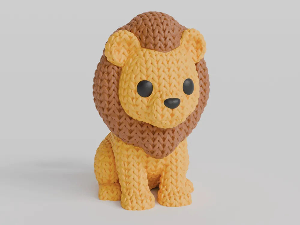 Knitted lion