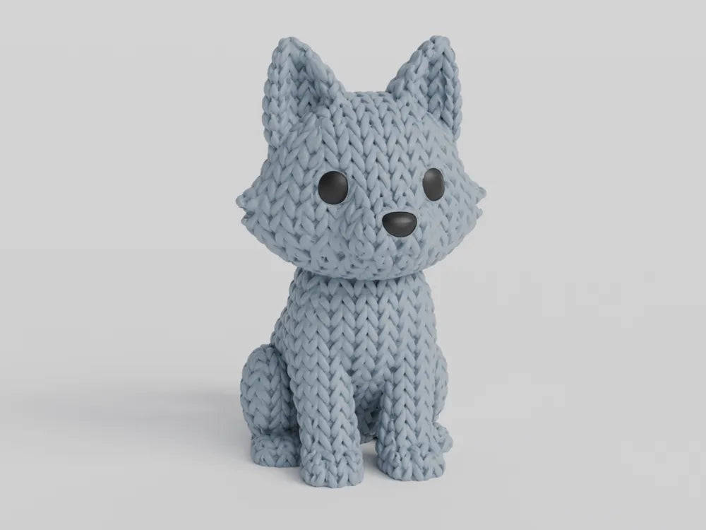 knitted wolf