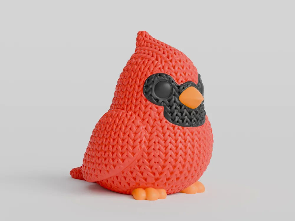 Oiseau Cardinal Tricoté