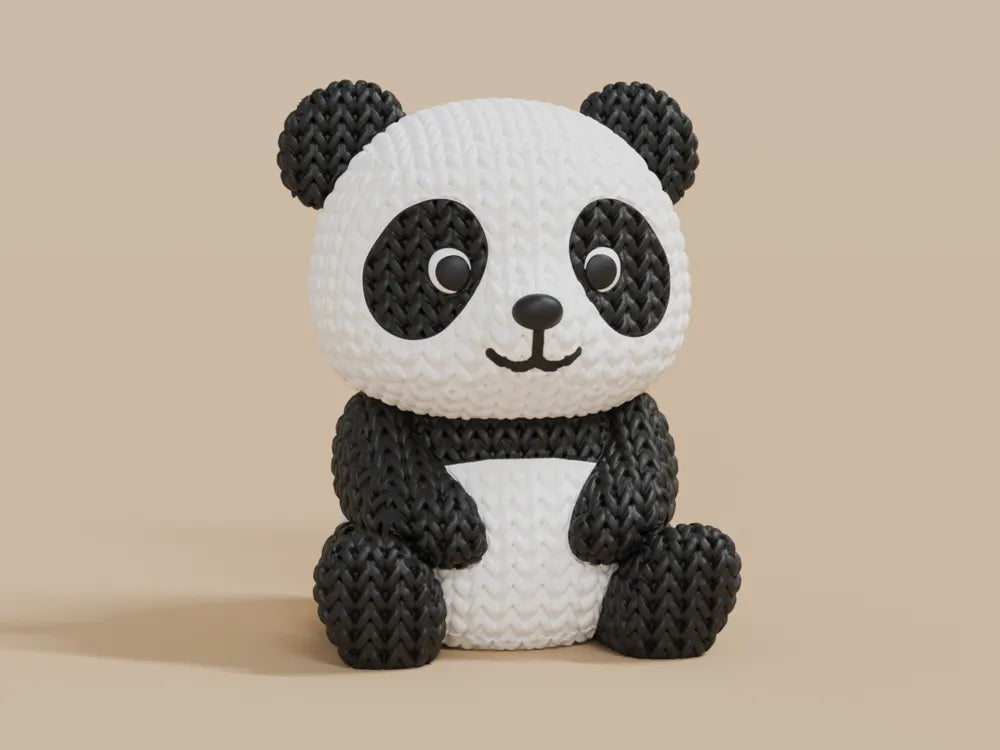 Panda tricoté