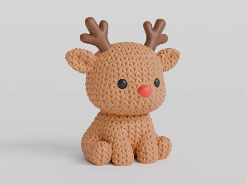 Renne de Noël tricoté
