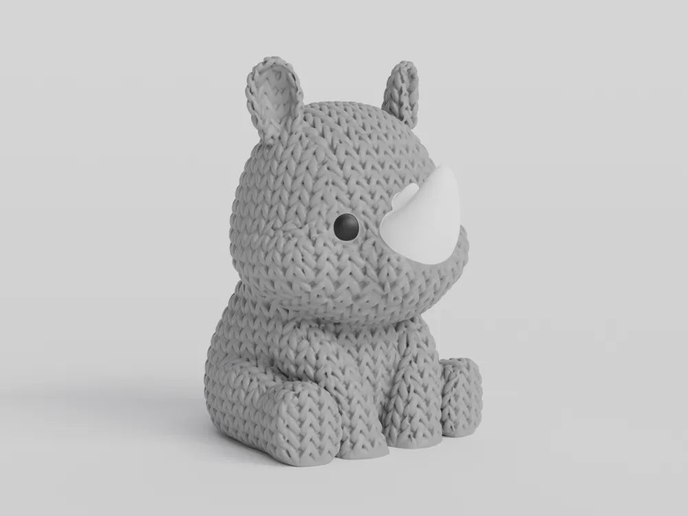 Rhinocéros tricoté