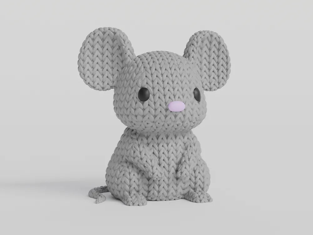 Souris tricotée